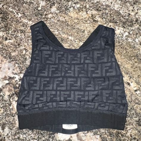 used fendi sports bras|Fendi cropped workout top.